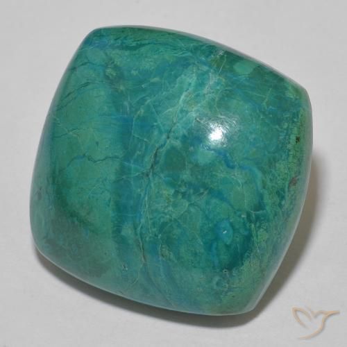 33.70ct Natürlicher Mehrfarbig Chrysokoll, Kissen, Lichtundurchlässig