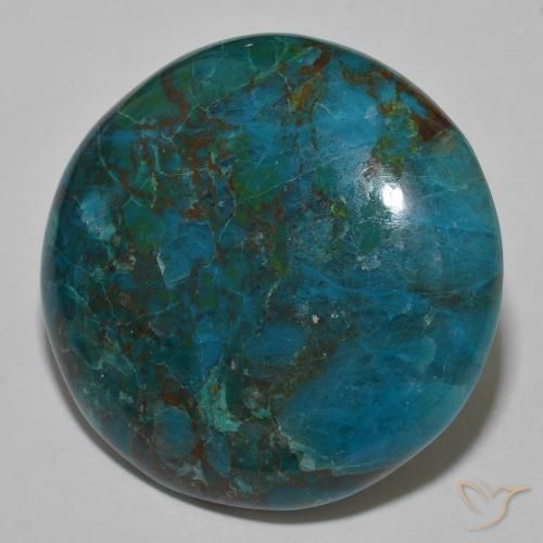 44.00ct Natürlicher Mehrfarbig Chrysokoll, Runden, Lichtundurchlässig