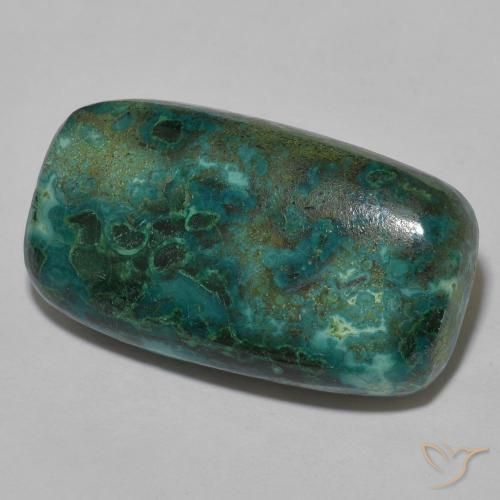 22.39ct Natürlicher Mehrfarbig Chrysokoll, Kissen, Lichtundurchlässig