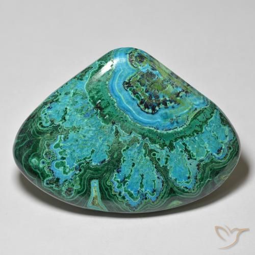 67.24ct Natürlicher Mehrfarbig Chrysokoll, Birnenform, Lichtundurchlässig