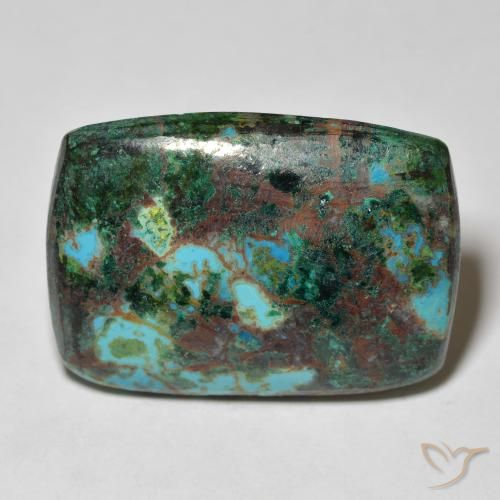 28.15ct Natürlicher Mehrfarbig Chrysokoll, Kissen, Lichtundurchlässig