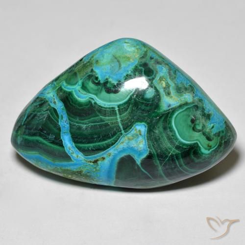46.53ct Natürlicher Mehrfarbig Chrysokoll, Fantasie, Lichtundurchlässig