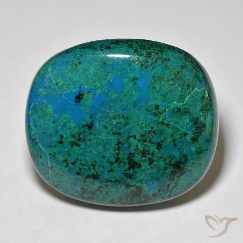 73.85ct Natürlicher Mehrfarbig Chrysokoll, Kissen, Lichtundurchlässig