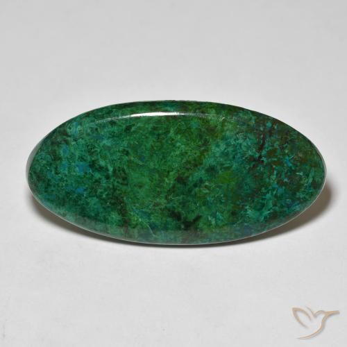 24.75ct Natürlicher Mehrfarbig Chrysokoll, Oval, Lichtundurchlässig