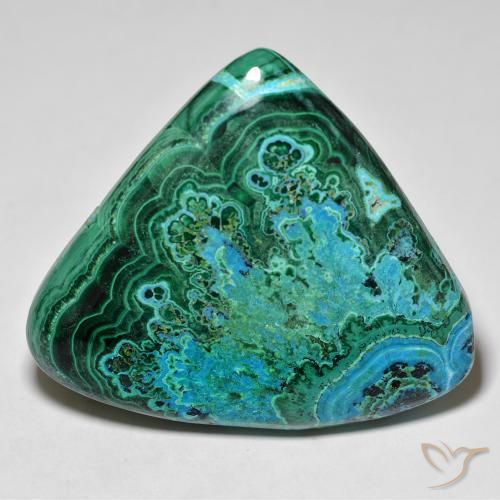 77.47ct Natürlicher Mehrfarbig Chrysokoll, Trillion, Lichtundurchlässig