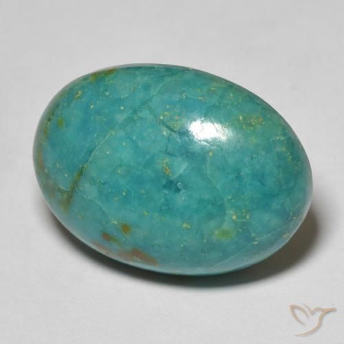 9,17 ctw natürlicher grün-blau Chrysokoll, Oval, Lichtundurchlässig