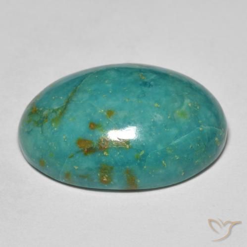 9,17 ctw natürlicher grün-blau Chrysokoll, Oval, Lichtundurchlässig
