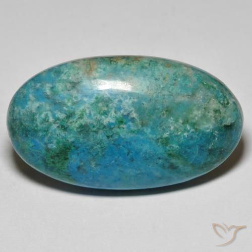 9,17 ctw natürlicher Mittelgrünes Blau Chrysokoll, Oval, Lichtundurchlässig