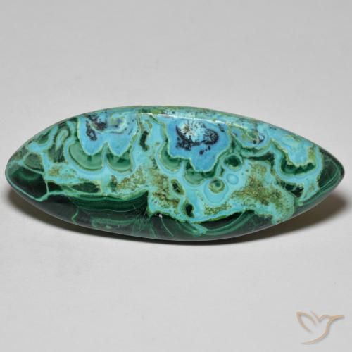 28.42ct Natürlicher Mehrfarbig Chrysokoll, Marquise, Lichtundurchlässig
