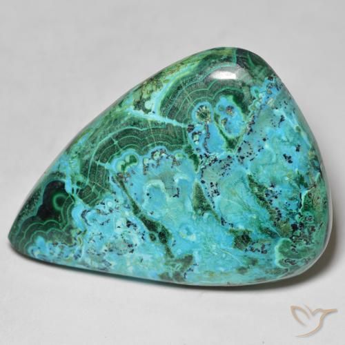 48.86ct Natürlicher Mehrfarbig Chrysokoll, Birnenform, Lichtundurchlässig