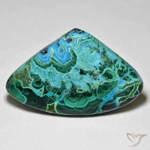 70.52ct Natürlicher Mehrfarbig Chrysokoll, Birnenform, Lichtundurchlässig