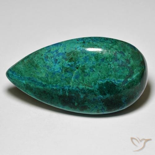 68.06ct Natürlicher Mehrfarbig Chrysokoll, Birnenform, Lichtundurchlässig