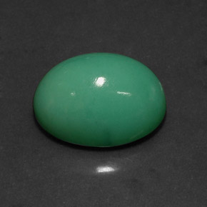 14,83 ctw natürlicher grüner Chrysopras, Oval Schliff, Lichtundurchlässig