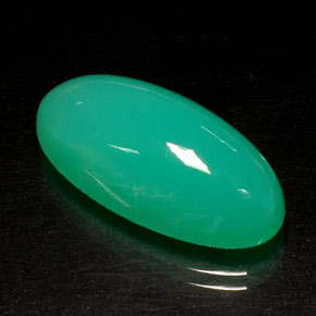 13,72 ctw natürlicher grüner Chrysopras, Transparent, Transparent / Lichtdurchlässig