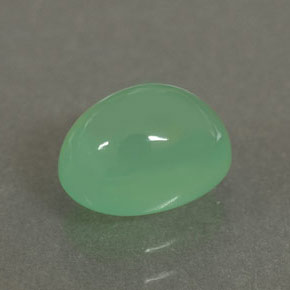 1,75 ctw natürlicher grüner Chrysopras, Transparent, Transparent / Lichtdurchlässig