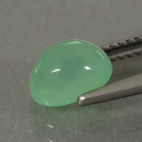 1,75 ctw natürlicher grüner Chrysopras, Transparent, Transparent / Lichtdurchlässig