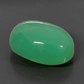 15,84 ctw natürlicher grüner Chrysopras, Oval Schliff, Lichtundurchlässig