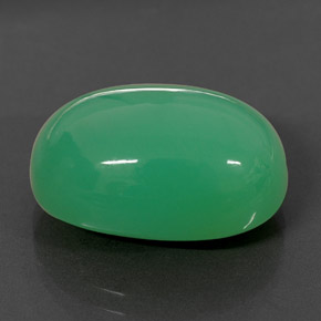 15,84 ctw natürlicher grüner Chrysopras, Oval Schliff, Lichtundurchlässig