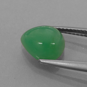 2,68 ctw natürlicher grüner Chrysopras, Birnenform, Lichtdurchlässig