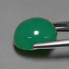 9,17 ctw natürlicher Grün Chrysopras, Oval Schliff, Lichtdurchlässig