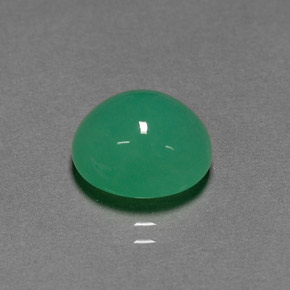 4,29 ctw natürlicher grüner Chrysopras, Oval Schliff, Lichtdurchlässig