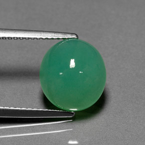 4,29 ctw natürlicher grüner Chrysopras, Oval Schliff, Lichtdurchlässig