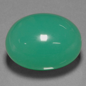 22,23 ctw natürlicher grüner Chrysopras, Oval Schliff, Lichtdurchlässig
