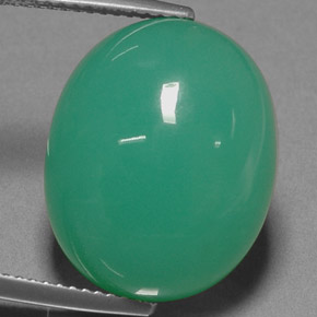 22,23 ctw natürlicher grüner Chrysopras, Oval Schliff, Lichtdurchlässig