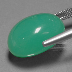 22,23 ctw natürlicher grüner Chrysopras, Oval Schliff, Lichtdurchlässig