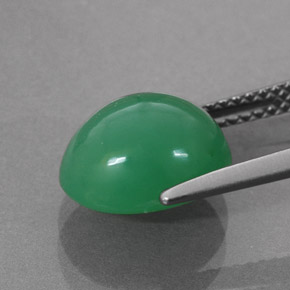 9,17 ctw natürlicher Grün Chrysopras, Oval Schliff, Lichtundurchlässig