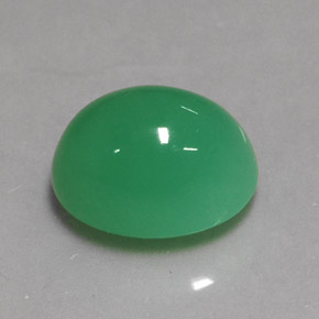 3,24 ctw natürlicher grüner Chrysopras, Oval Schliff, Lichtdurchlässig