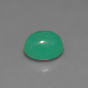 1,67 ctw natürlicher grüner Chrysopras, Oval Schliff, Lichtdurchlässig