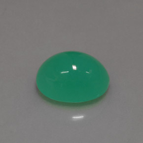 1,48 ctw natürlicher grüner Chrysopras, Oval Schliff, Lichtdurchlässig