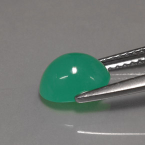 1,48 ctw natürlicher grüner Chrysopras, Oval Schliff, Lichtdurchlässig