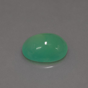1,15 ctw natürlicher grüner Chrysopras, Oval Schliff, Lichtdurchlässig