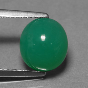 2,77 ctw natürlicher grüner Chrysopras, Oval Schliff, Lichtdurchlässig
