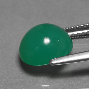 2,77 ctw natürlicher grüner Chrysopras, Oval Schliff, Lichtdurchlässig