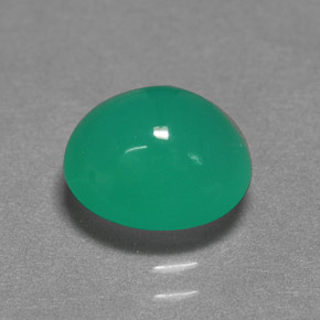 2,52 ctw natürlicher grüner Chrysopras, Oval Schliff, Lichtdurchlässig
