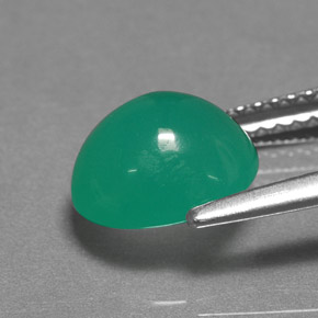 2,52 ctw natürlicher grüner Chrysopras, Oval Schliff, Lichtdurchlässig