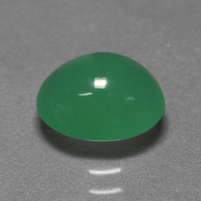 1,99 ctw natürlicher grüner Chrysopras, Oval Schliff, Lichtdurchlässig