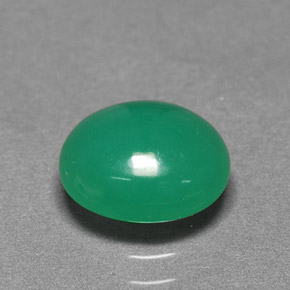 2,15 ctw natürlicher grüner Chrysopras, Oval Schliff, Lichtdurchlässig