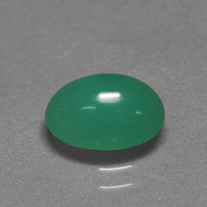 1,85 ctw natürlicher grüner Chrysopras, Oval Schliff, Lichtdurchlässig
