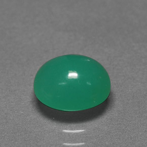 1,76 ctw natürlicher grüner Chrysopras, Oval Schliff, Lichtdurchlässig