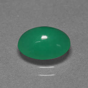 1,72 ctw natürlicher grüner Chrysopras, Oval Schliff, Lichtdurchlässig