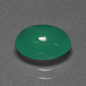 1,67 ctw natürlicher grüner Chrysopras, Oval Schliff, Lichtdurchlässig