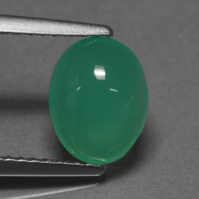 1,67 ctw natürlicher grüner Chrysopras, Oval Schliff, Lichtdurchlässig