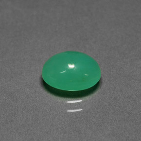 1,90 ctw natürlicher grüner Chrysopras, Oval Schliff, Lichtdurchlässig