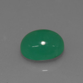 2,14 ctw natürlicher grüner Chrysopras, Oval Schliff, Lichtdurchlässig