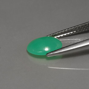 9,17 ctw natürlicher Grün Chrysopras, Oval Schliff, Lichtdurchlässig