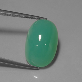 16,67 ctw natürlicher grüner Chrysopras, Transparent, Transparent / Lichtdurchlässig
